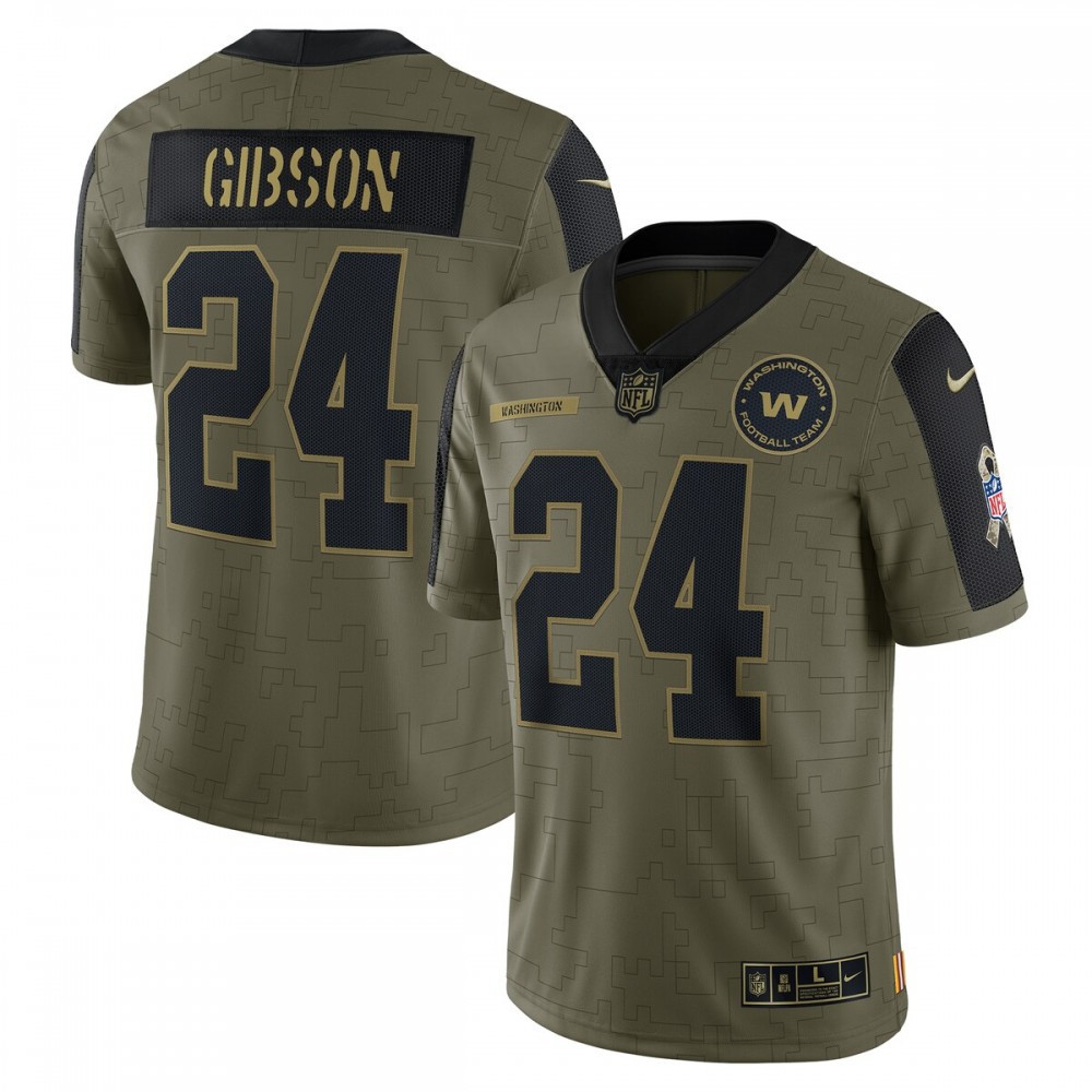 Antonio Gibson Washington Football Team Nike 2021 Salute To Service Limited Player Jersey - Olive-GridironStore